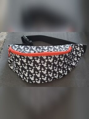 Buckle Down Disney Bag, Fanny Pack, Mickey Mouse Ears Icon Scattered.
